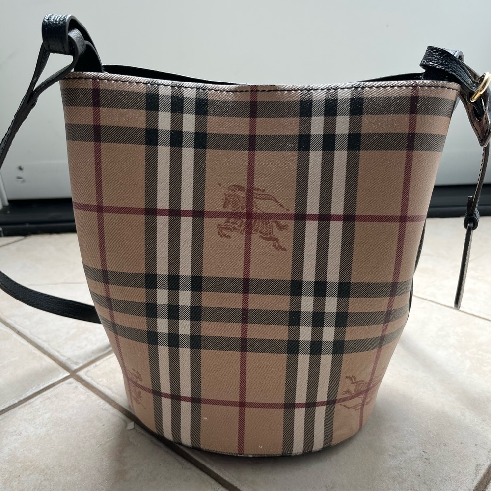 Burberry Haymarket Bucket Bag